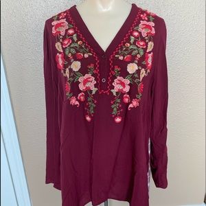 Andree by Unit baby doll style blouse Medium RODEO